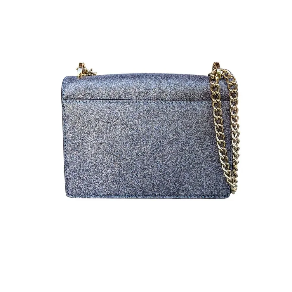 Kate Spade New York Burgess Court Grey Sparkle Chain Shoulder Crossbody Bag